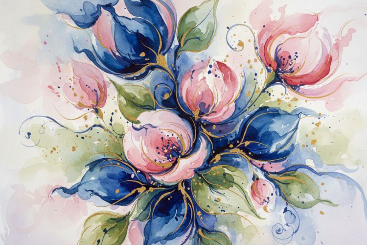 abstract floral art