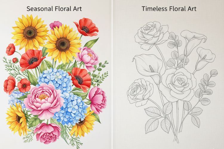 Seasonal vs Timeless Floral Wall Art