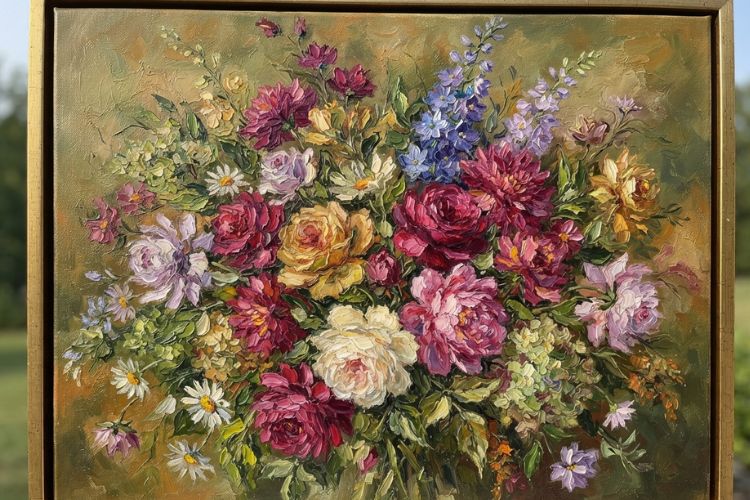 Texture Brings Floral Art Paintings to Life